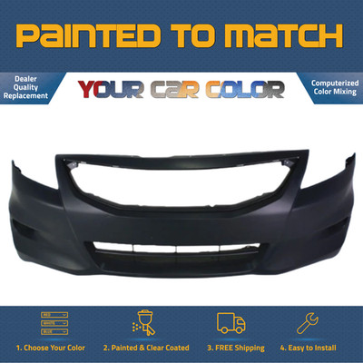 FOR 2011-2012 Honda Accord Coupe Front Bumper Cover PREMIUM Painted to Match