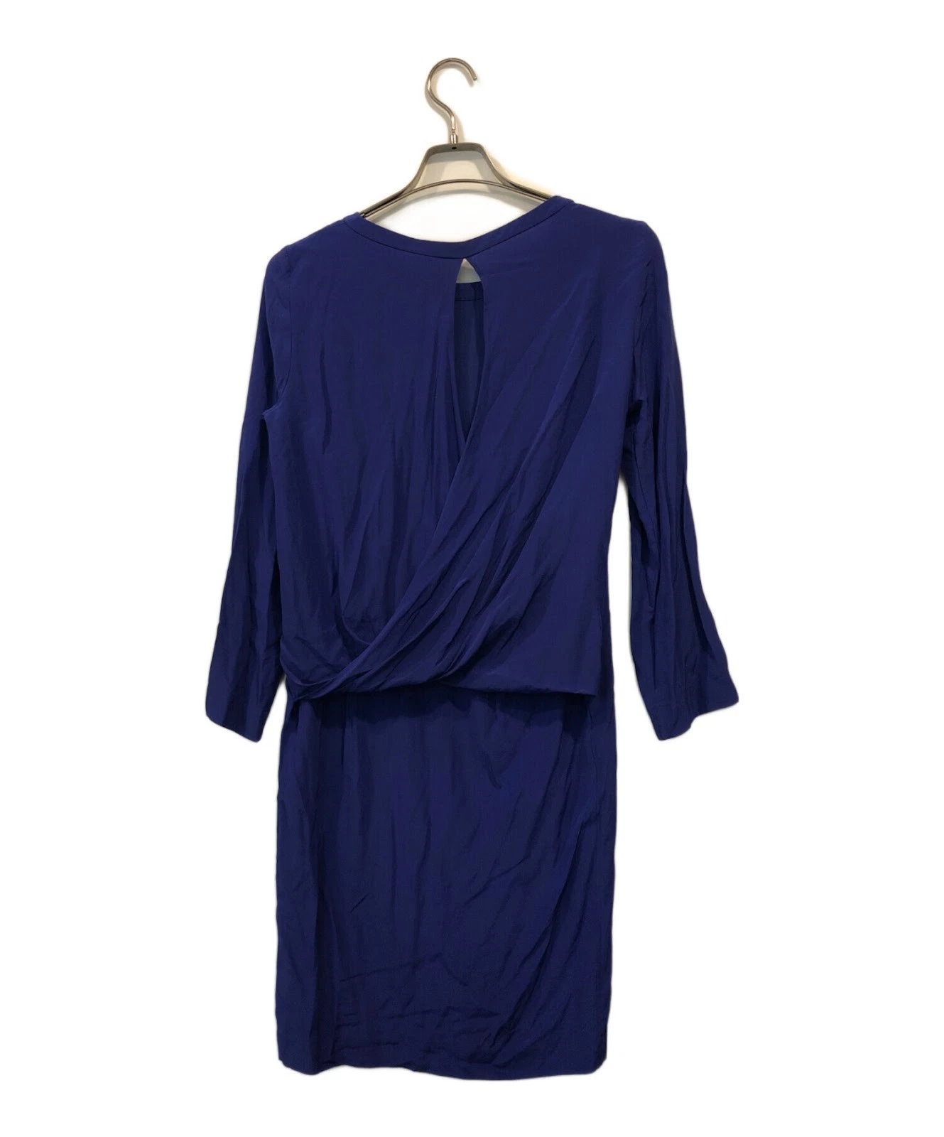 Abito in seta aperto dietro Maison Margiela TAGLIA 38 blu Ext+++