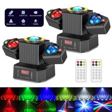 2Pcs 50W Laser RGBW LED Moving Head Light Disco Stage Lighting Beam DMX512 Party
