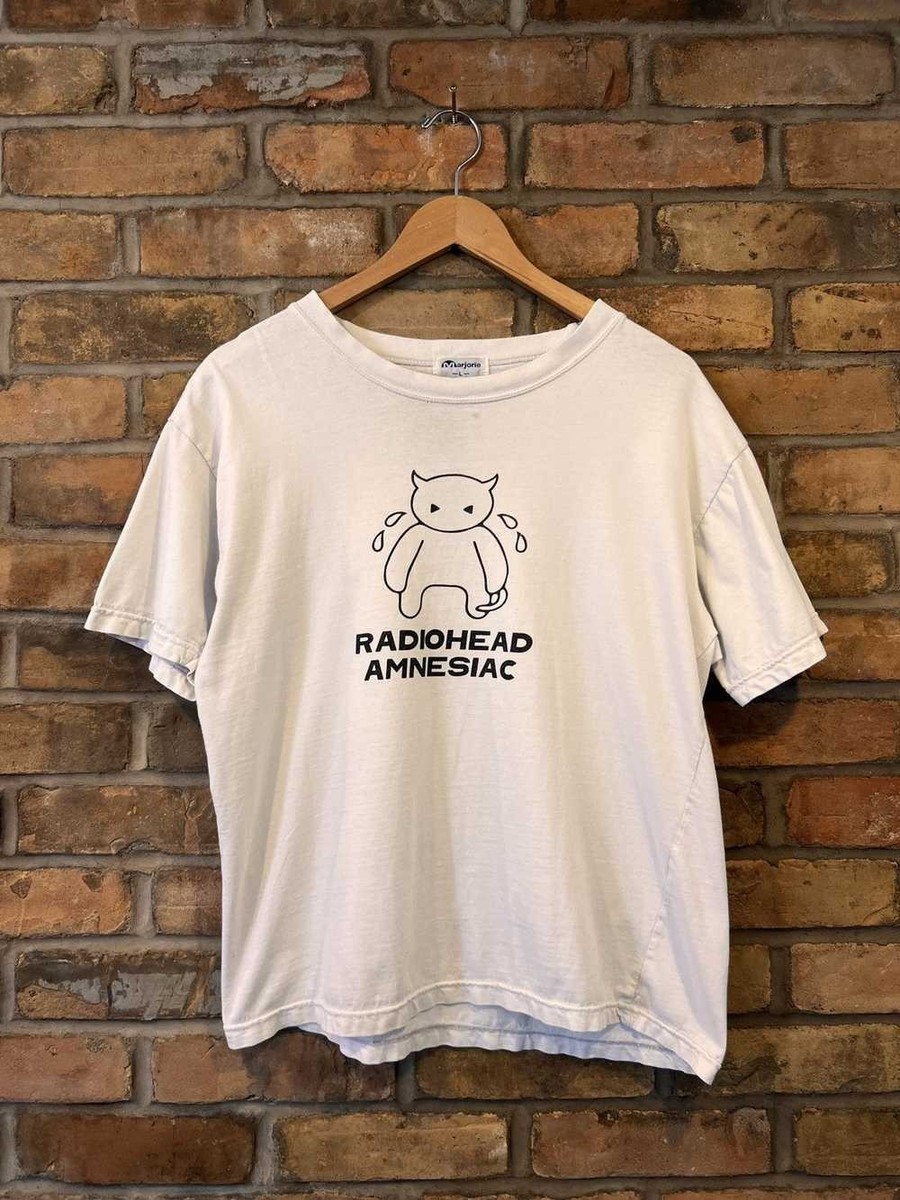 [USED] RADIOHEAD レディオヘッド AMNESIAC Tシャツ Radiohead Amnesiac rock tour concert white color T shirt reprint