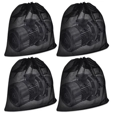 4 Pcs 24X24 Inch Pump Barrier Bag Large Filter Black Nylon Mesh Pond Media