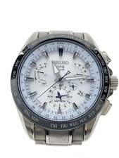 SEIKO Solar Watch Analog Stainless WHT SLV 8X53 0AB0 2