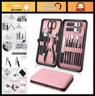 18-Piece Professional Manicure & Pedicure Set - Stainless Steel Nail Care Kit fo