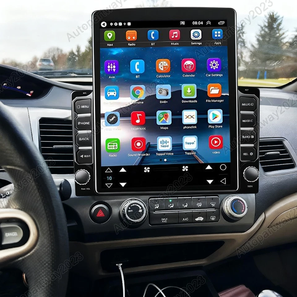 Radio de coche 9,7" para Honda Civic Android 15 2006-2011 CarPlay GPS WIFI FM estéreo Foto 2 de 4