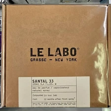 SANTAL 33 by LE LABO 3.4oz - 100ml Eau de Parfum for Unisex (New & Sealed Box)
