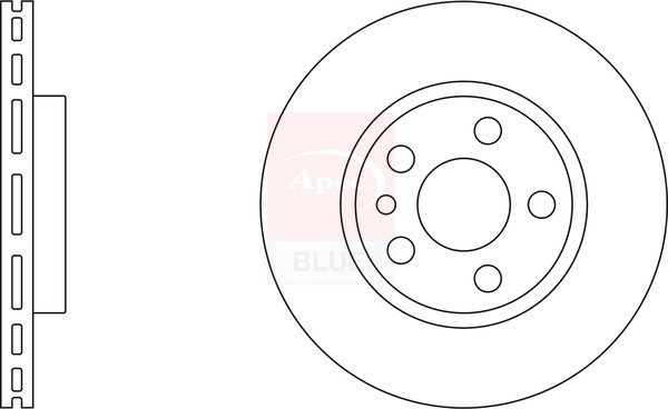 2x Brake Discs Pair Vented Front 257mm SDK6073 Apec Blue Set 1316323080 4246H8