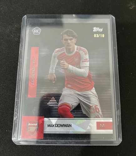 2025-26 Topps Arsenal Team Set Max Dowman Cracked Ice 03/10 #7 RC Rookie