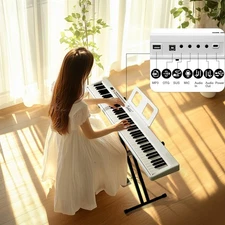 🎸FREE SHIPPING!🎸88 Key Foldable Electric Piano/Keyboard +MIDI +USB +More!