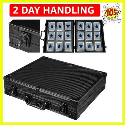 Top Loader Binder with Lock Hold 288 Top Loaders Black Hard Cases 9 Pocket 16...