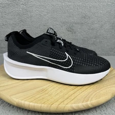 Nike Interact Run Mens Size 8 Womens 9.5 Black Road Running Shoes Sneakers