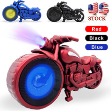 Portable Retro Motorcycle Bluetooth Speaker W/LED Lights FM Radio USB TF AUX TWS