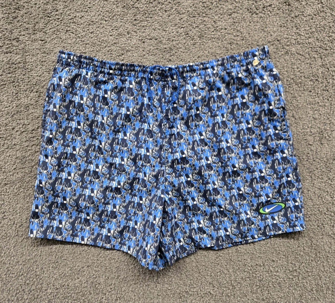 Vintage Nike Shorts Mens XL Swim Trunks All Over Print Geometric Baggy ACG 1990s