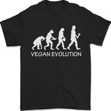 Vegan Evolution Vegetarian Funny Mens T-Shirt 100 Cotton