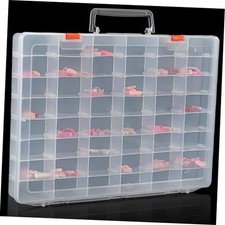 Large 48 Grids Clear Plastic Organizer Box with Adjustable Clear -- 1PCS