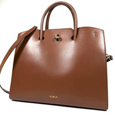 Borsa a tracolla FURLA Genesi 2 vie in pelle marrone donna autentica Italia