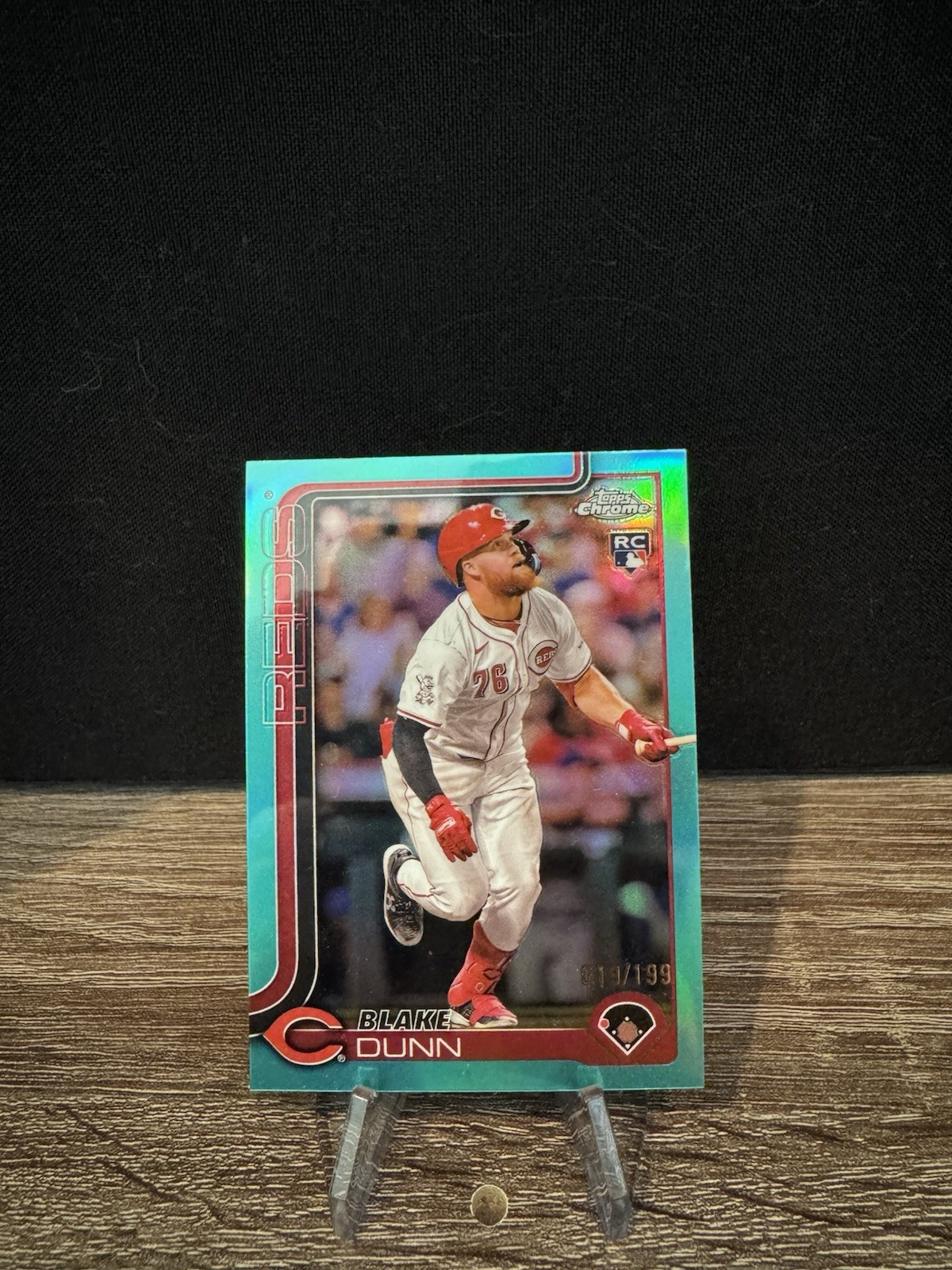 2025 Topps Chrome #161 Blake Dunn Aqua Refractor /199 RC Rookie