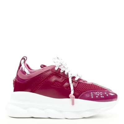 VERSACE Chain Reaction fuschia pink white chunky sneaker EU36 US6
