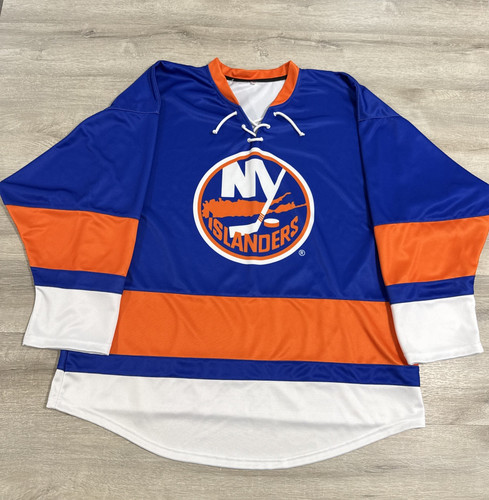 New York Islanders Jersey Men’s XL Blue Orange Heavyweight Hockey Lace Up