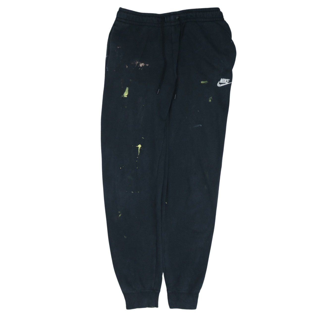 Nike Mens Joggers Black Elastic Waist Pockets Tapered Leg Nylon Track Pants S