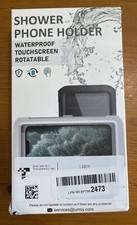 URROY Upgrade Waterproof Wall Mount Phone Holder with 360 Rotation, White