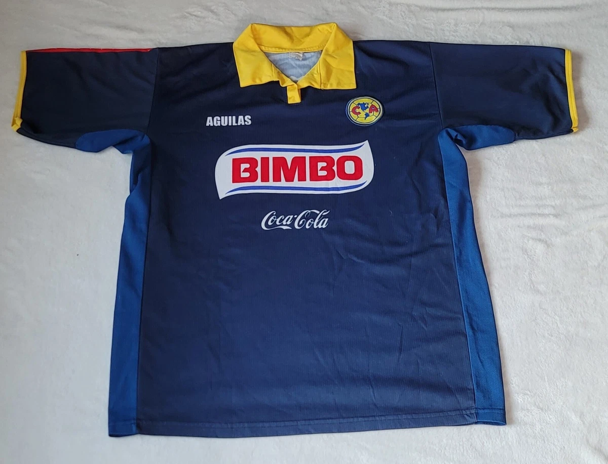 Club Aguilas Jersey Adult L/XL - Mexico Futbol Soccer Corona Bimbo Coke