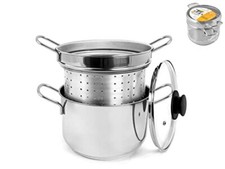 Royal Norfolk Cuocipasta 20 cm in Acciaio Inox con Cestello Forato e Coperchio i