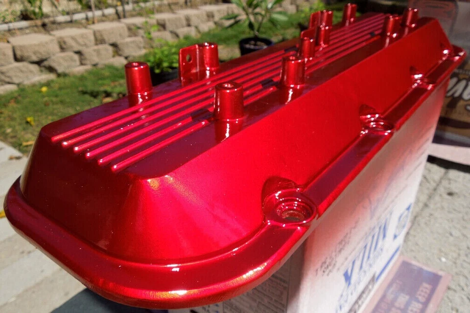 Revestimiento de alto calor de motor anodizado rojo 2 piezas + pintura anodizada base tierra 2 latas Foto 3 de 4