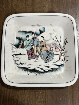 The Good Old Days Royal Staffordshire Ceramics Clarice Cliff England Ice Skaters