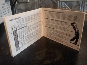 JACK NICKLAUS' Golf NES Nintendo Game Original 1989 Instruction Manual Booklet
