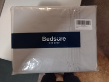 Bedsure Get Cozy Queen Sheet Set Linen Solid Deep Pocket 90"x 102"