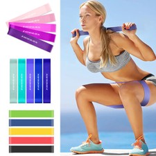 5PCS Hip Thigh Exercise Effective Keep Body Shape Soft Yoga Resistance Loop Band