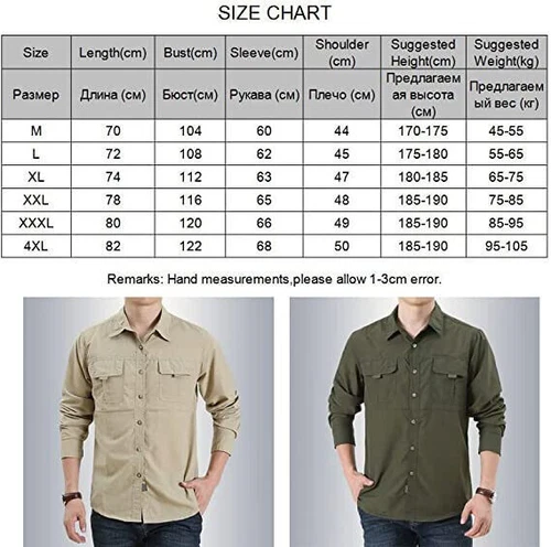 Mens Quick Dry Long Sleeve Shirts Breathable Hiking Work Military Army Shirt Top - Picture 3 of 38