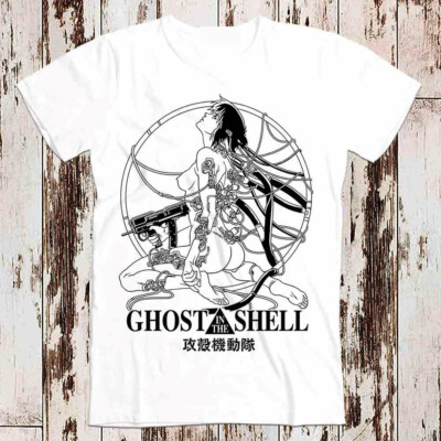 Ghost In The Shell Japanese Black Limited Edition Style Design Top T-Shirt 8998