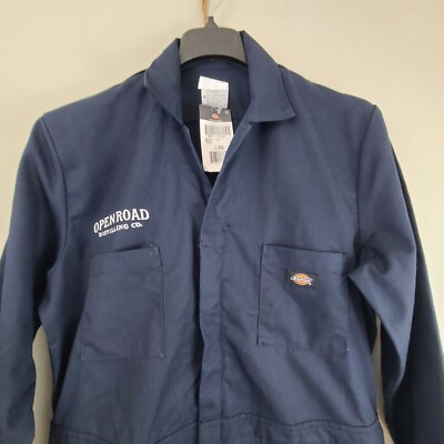 デッドストック Dickies ネイビー カバーオール 38 Dickies Mechanic Full Body Suit Mens Navy Blue Long Sleeve