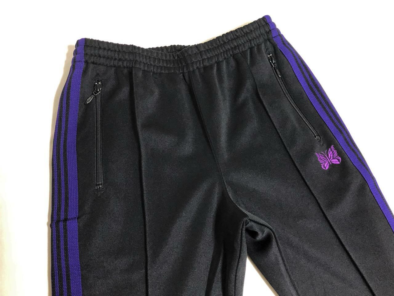 Needles Narrow Track pant poly smooth FREAK'S Exclusive Nepenthes black  purple