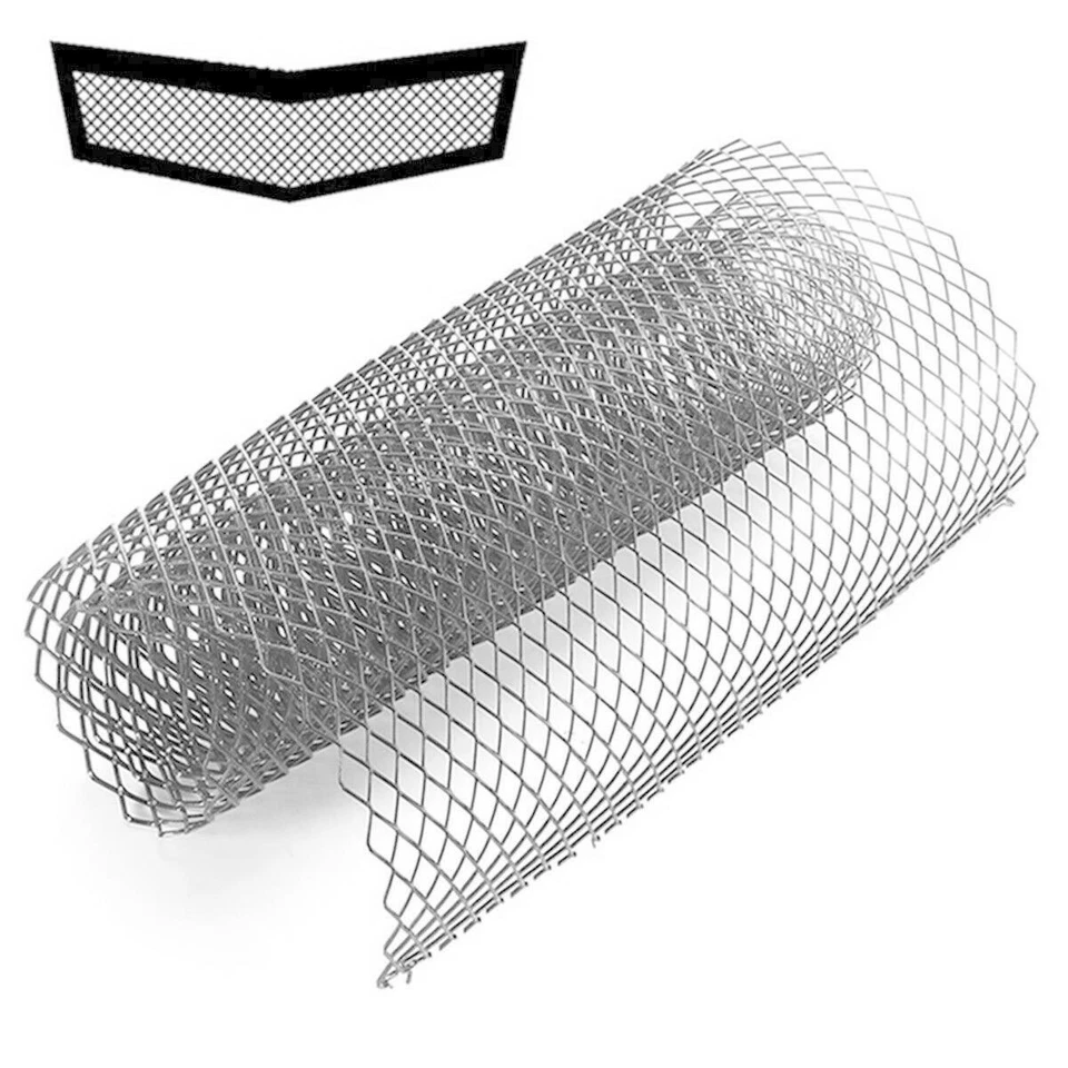 Rejillas de malla para automóvil de 40 * 13 pulgadas cubierta de red de aluminio para parachoques delantero guardabarros capó ventilación X1 Foto 2 de 4