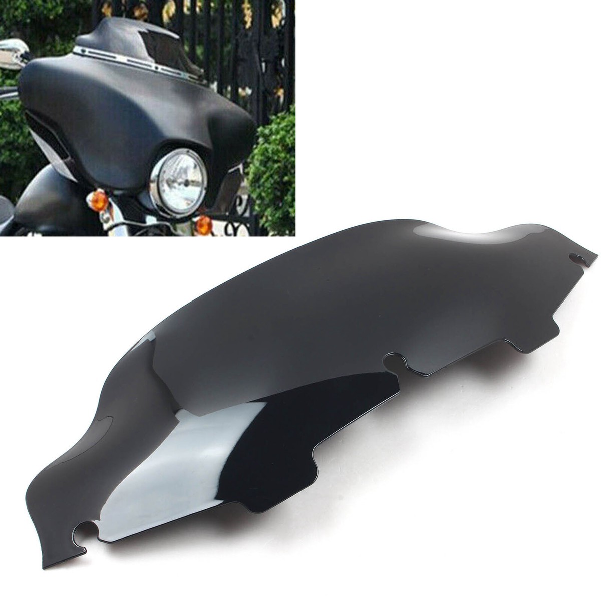 12" ABS Windshield Harley Davidson Electra Glide, Street Glide Ultra Classic And Trike Models 1996 2013 Black - View #5