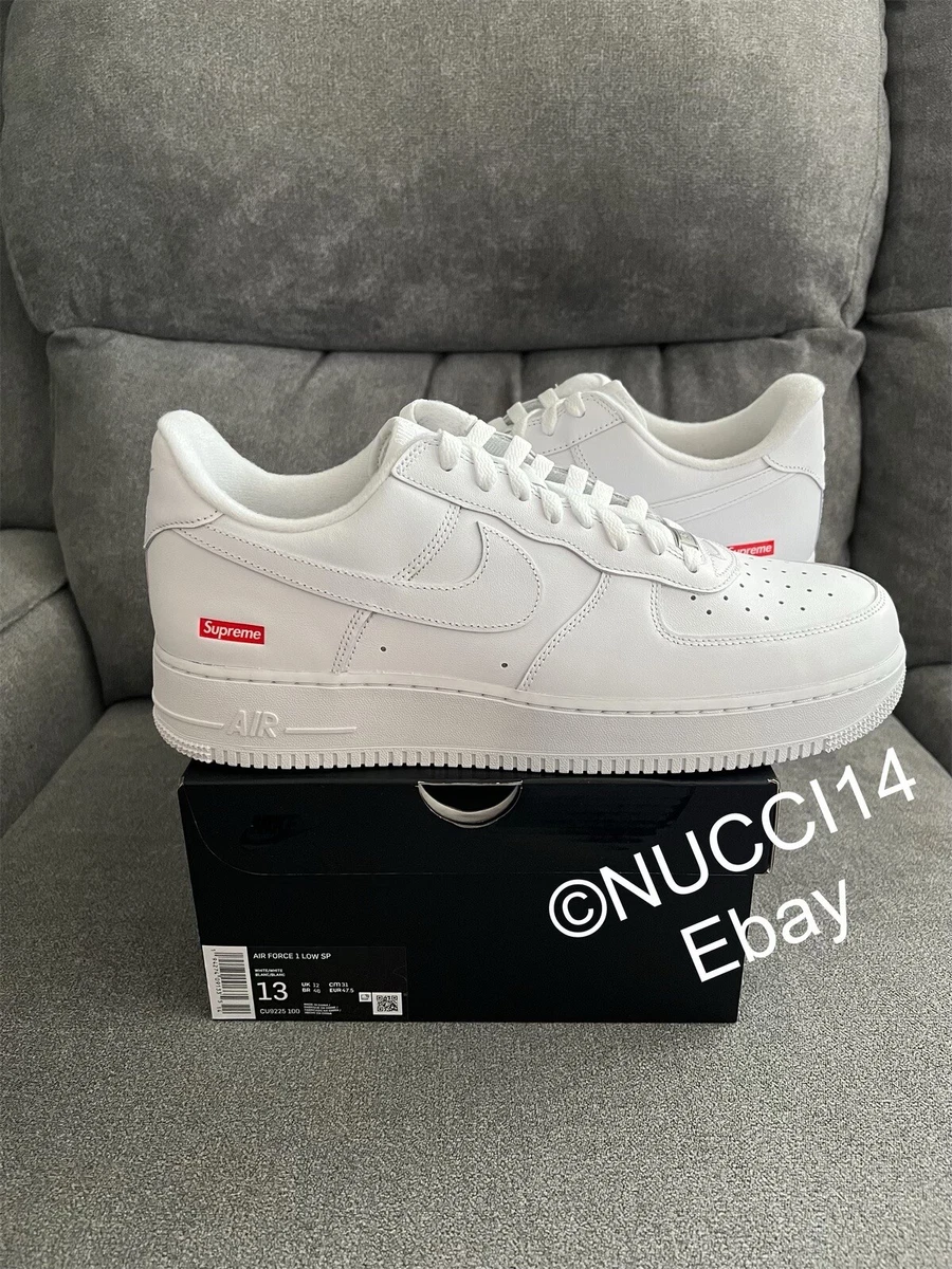 Size 13 - Nike Supreme Air Force 1 One Low White with Receipt CU9225-100