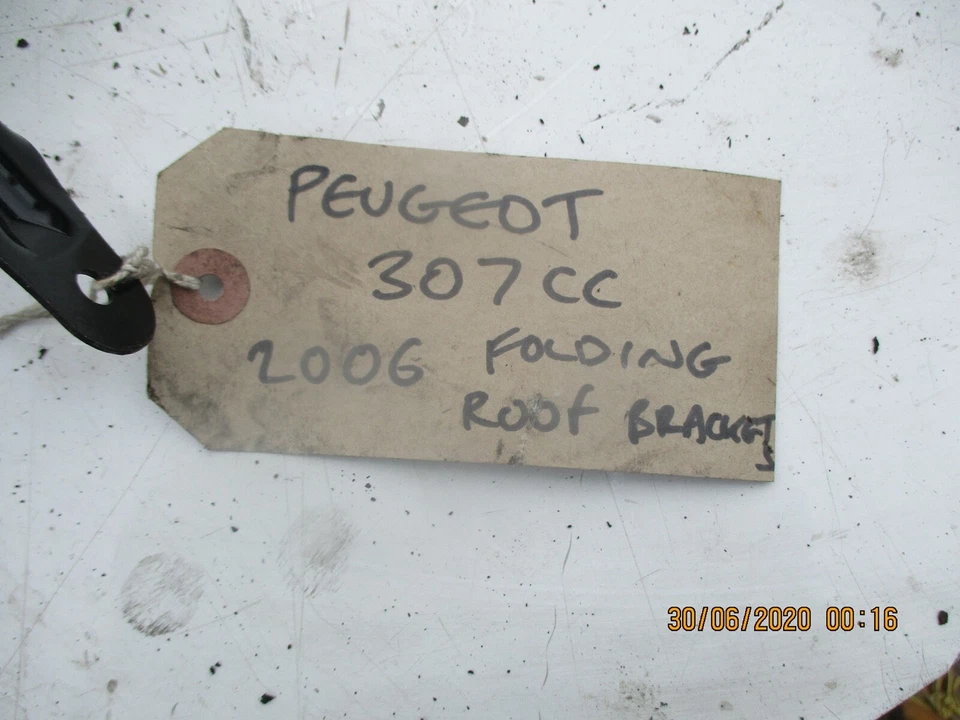 PEUGEOT 307 CC 307CC 2006 DRIVER PASSENGER SIDE FOLDING ROOF SUPPORT BRACKETS - Image 2 of 4