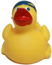 Cool Rubber Duck, Squeaky  Floating Upright Bath Toy - Waddlers Brand