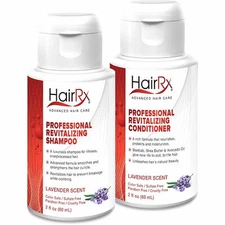 HairRx Professional Revitalizing Shampoo & Conditioner Travel Set, Luxurious Lat