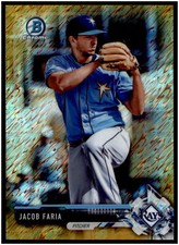 2017 Bowman Chrome #BCP209 Jacob Faria Prospects Gold Refractor #/50