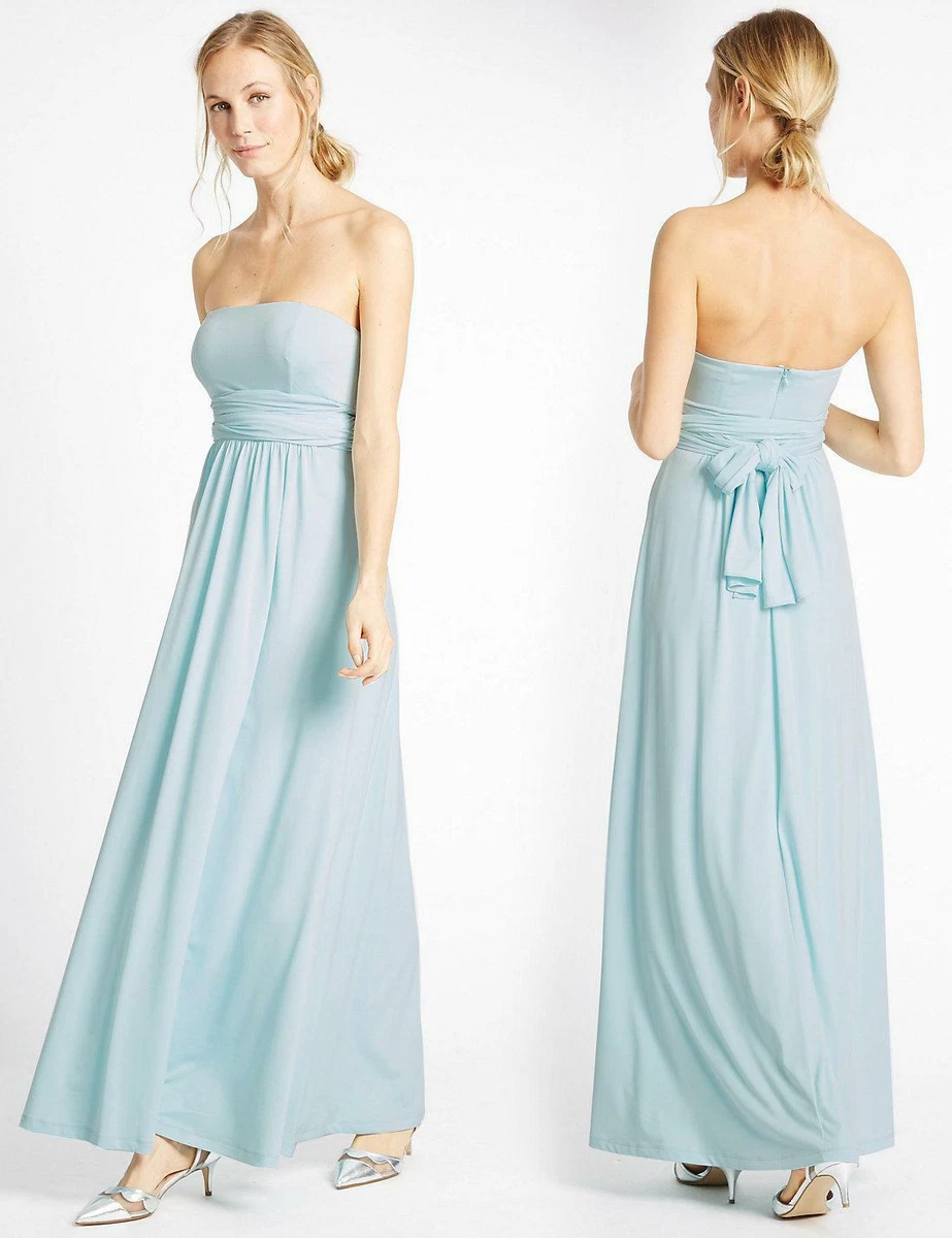 Marks Spencer M S Collection Multiway Maxi Dress Duck Egg