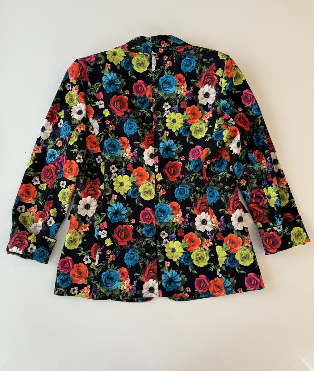 ALICE+OLIVIA SALE バイカラーリボン付きジャケット8万円相当 ALICE + OLIVIA NWT $550 Floral Print Fitted Blazer Sz 14 | eBay