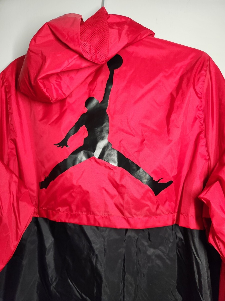 Air Jordan Essentials HBR Woven Full Zip Gym Red Black Air Jordan Essentials HBR Woven Full Zip Gym Red Black
