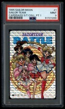 Sailor Moon Carddass Team 1 01 Chibi Mars Mercury Venus Prism PSA 9 91721200