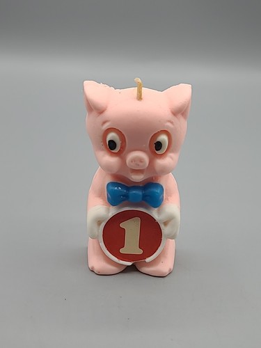 Pig Age 1 Animal Shaped Candle Birthday Cake Party Top Decoration