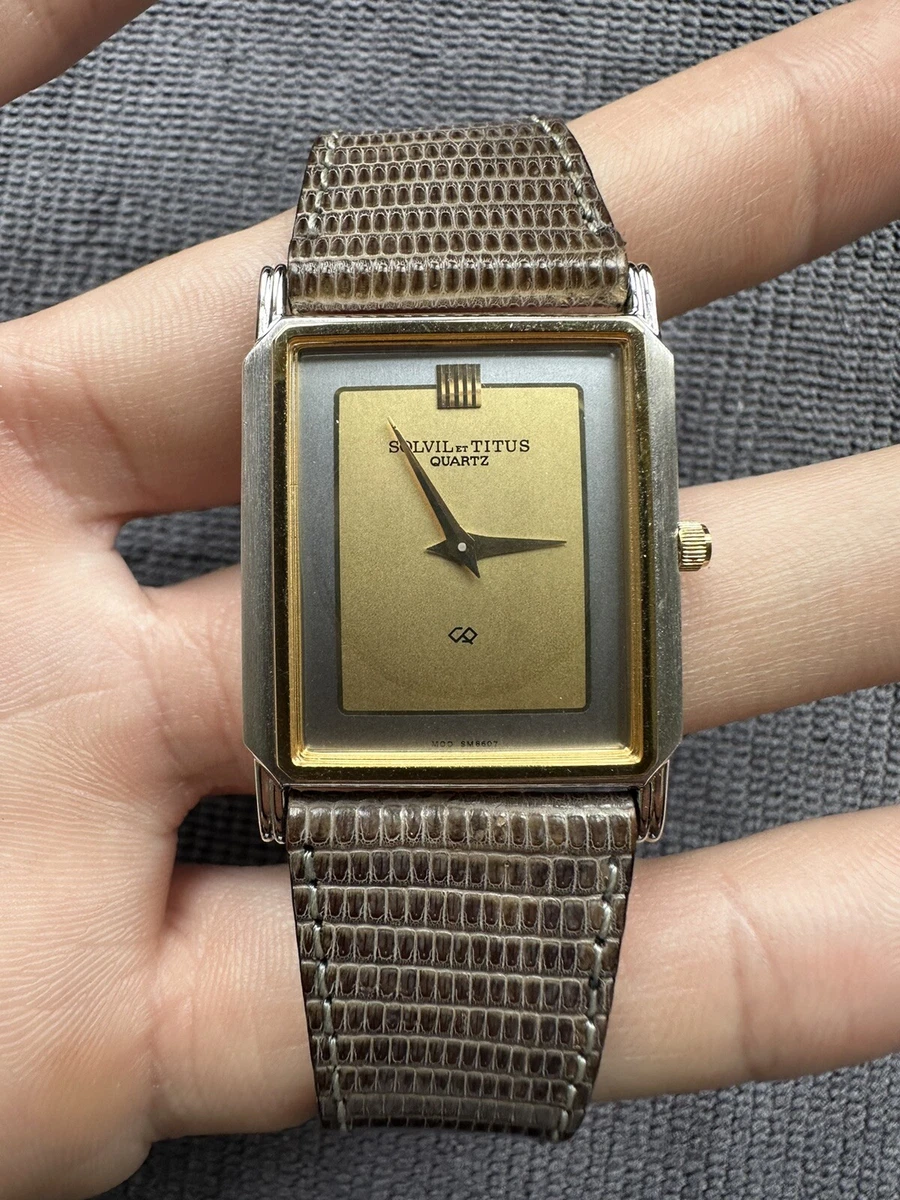 Solvil Et Titus Tank Quartz Boxed Two Tone eBay