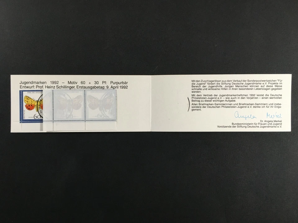 GERMANY STAMP BOOKLET 1992 INSECTS BUTTERFLIES MOTH RARE !! h5538 - Image 4 of 4