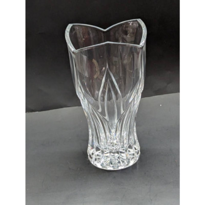 Ancona by Cristal D'arques Durand Crystal Vase Glass Cut 10.5''